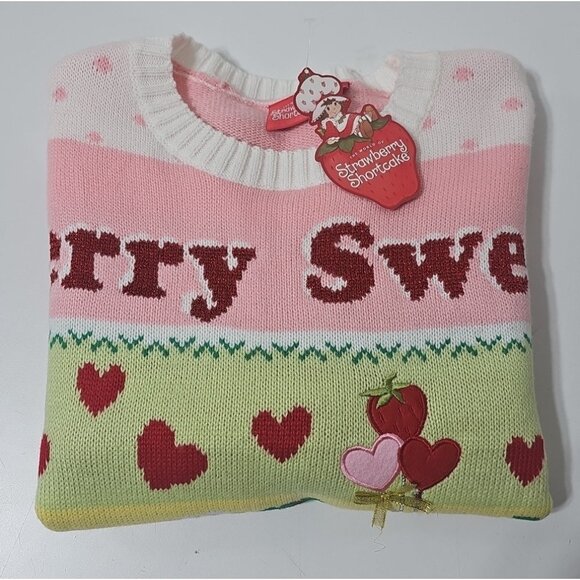 Strawberry Shortcake Pullover Sweater Berry Sweet Women's Large 2025 - Picture 7 of 12